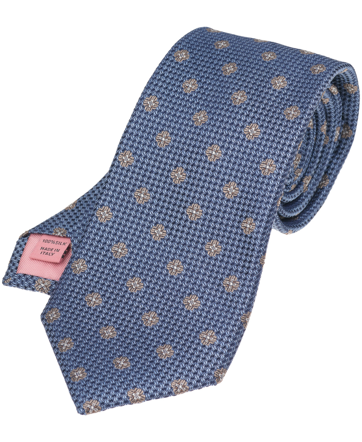 Indigo Medallion Woven Silk Tie