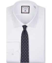 Navy Medallion Woven Silk Tie