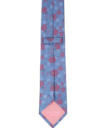 Indigo Jacquard Floral Woven Silk Tie