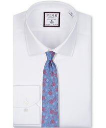 Indigo Jacquard Floral Woven Silk Tie