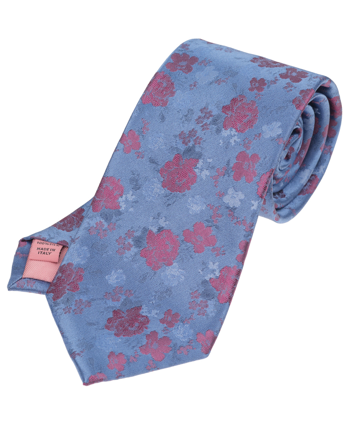 Indigo Jacquard Floral Woven Silk Tie