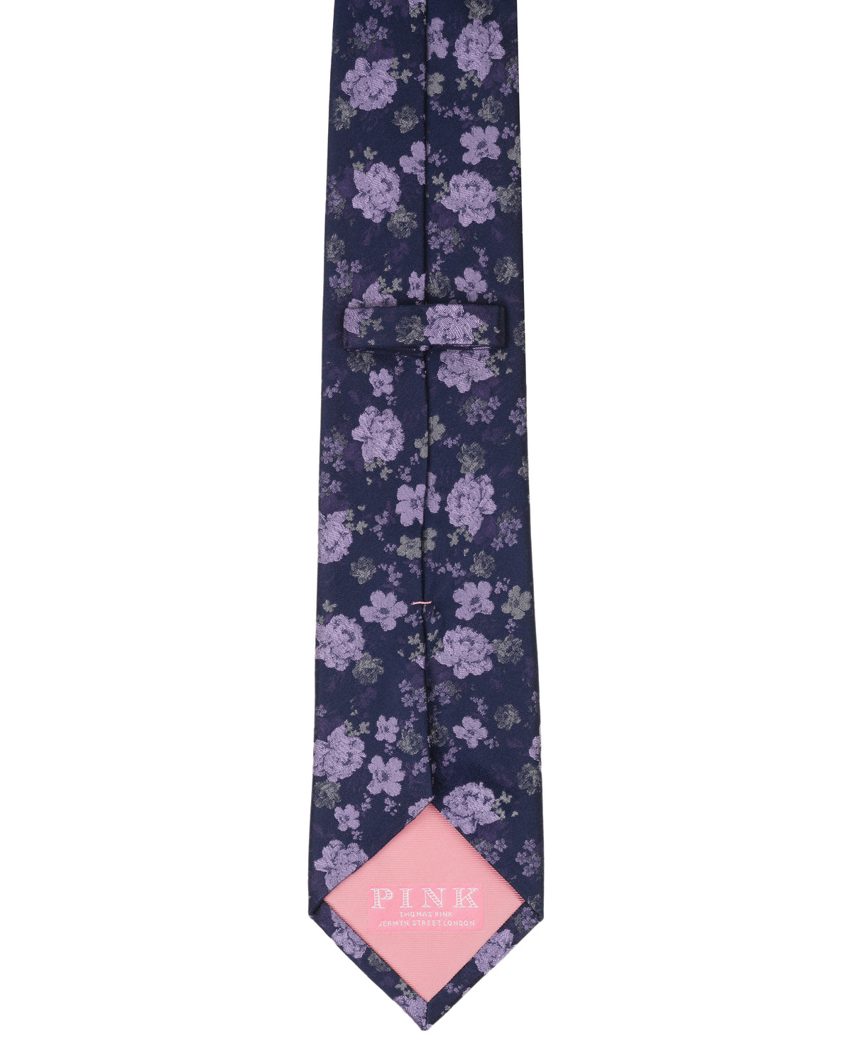 Purple Jacquard Floral Woven Silk Tie