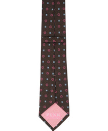 Chocolate Floral Woven Silk Tie