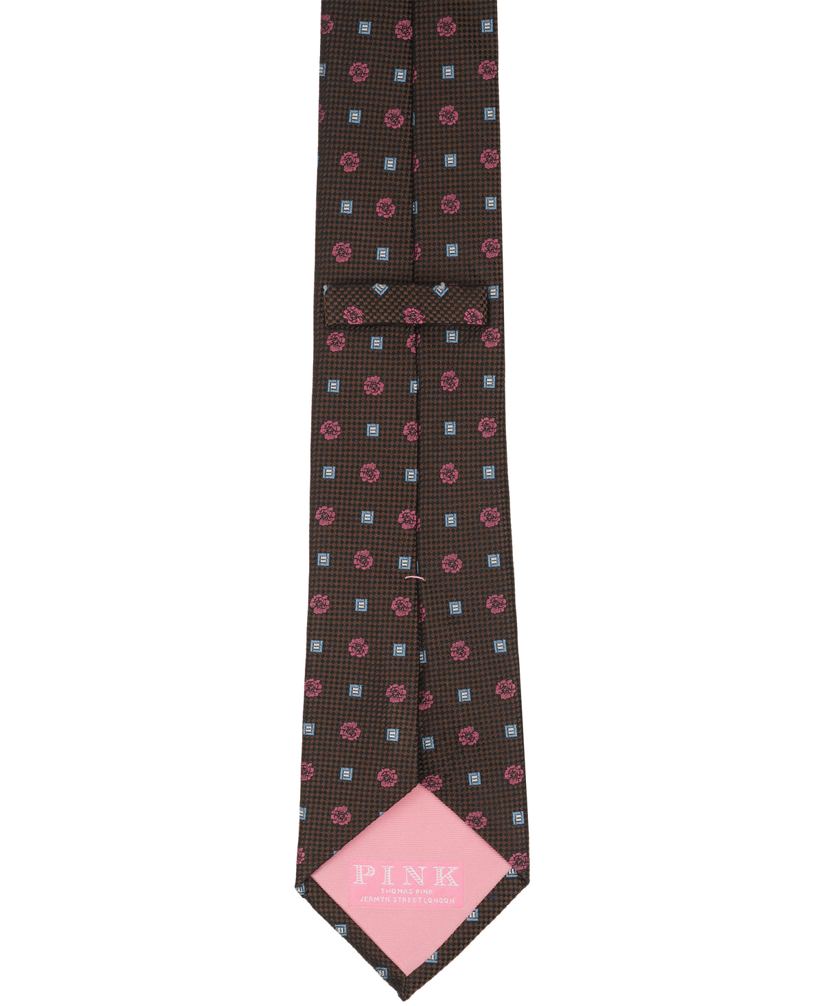 Chocolate Floral Woven Silk Tie