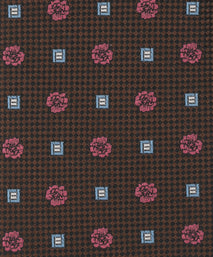 Chocolate Floral Woven Silk Tie