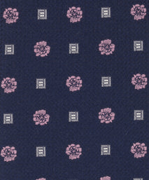 Plum Floral Woven Silk Tie