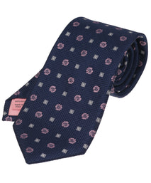 Plum Floral Woven Silk Tie