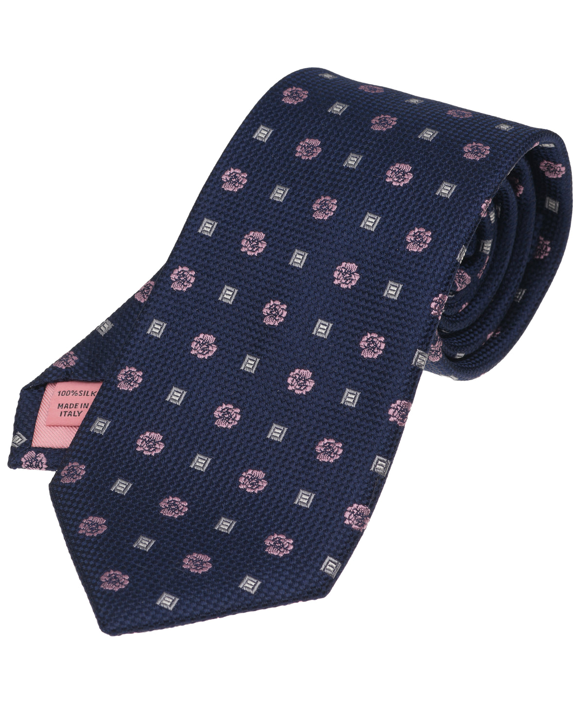 Plum Floral Woven Silk Tie
