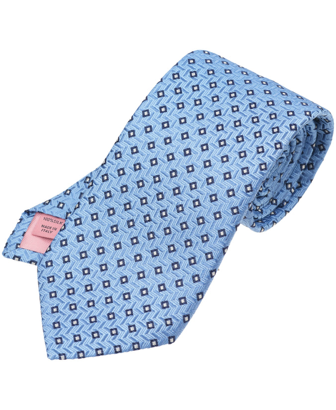 Blue Neat Woven Silk Tie
