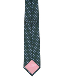 Green Neat Woven Silk Tie