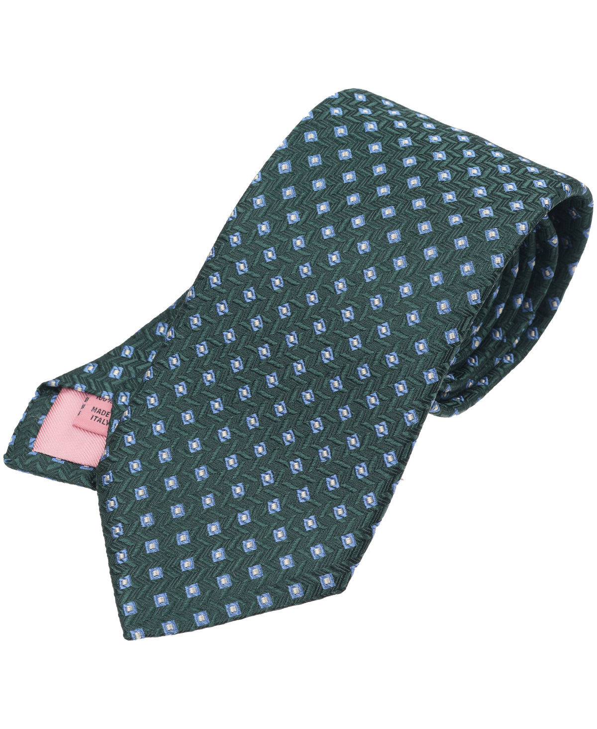 Green Neat Woven Silk Tie