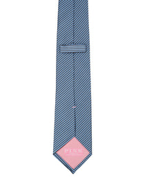 Sky Striped Woven Silk Tie