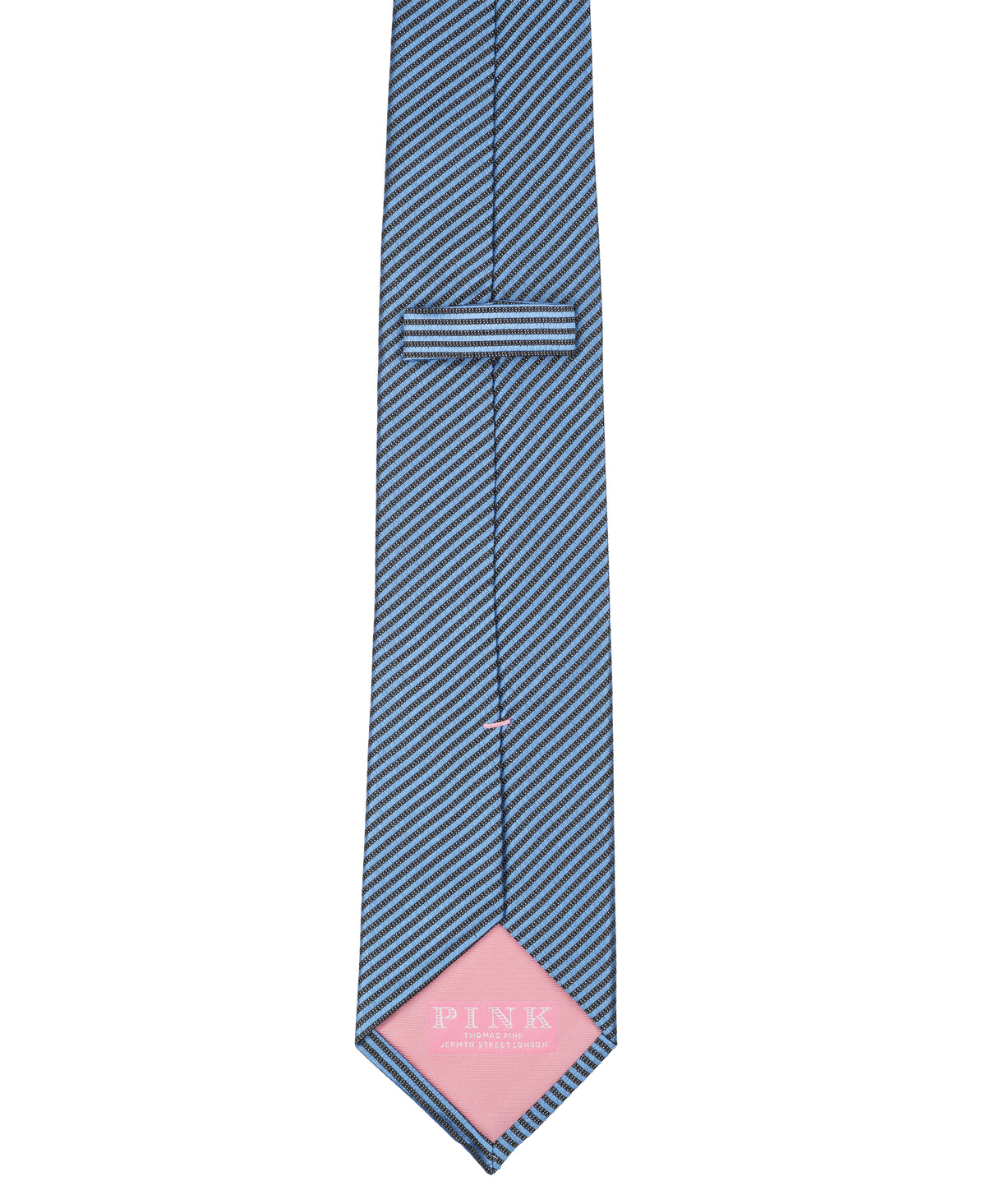 Sky Striped Woven Silk Tie