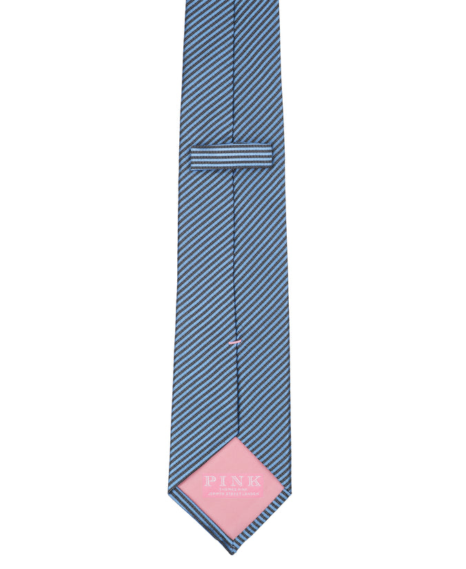 Sky Striped Woven Silk Tie