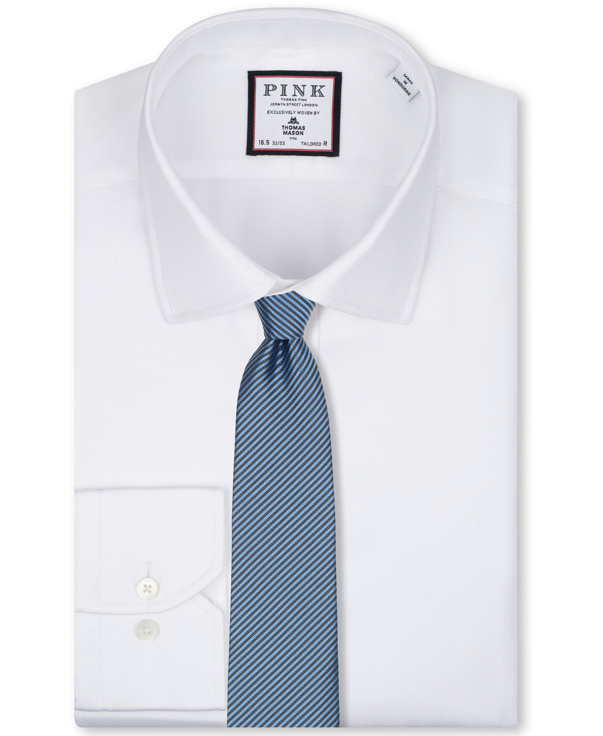 Sky Striped Woven Silk Tie