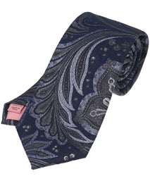 Black Paisley Woven Silk Tie