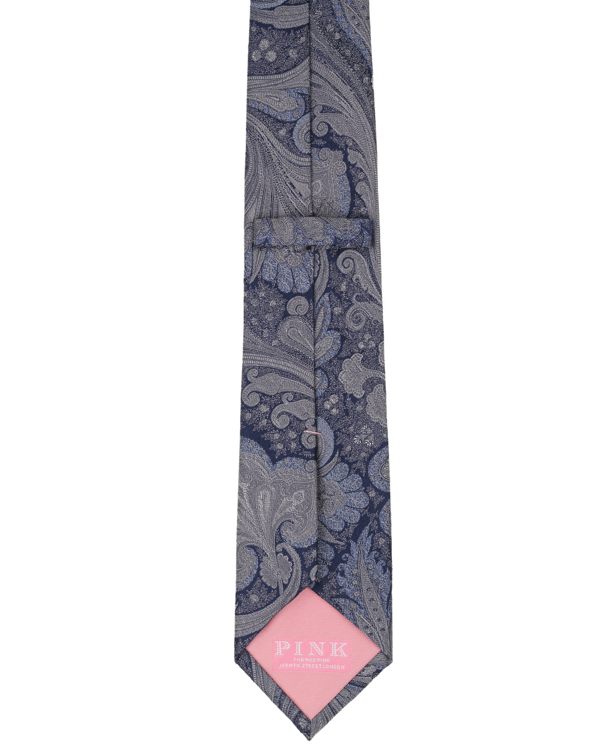 Grey Paisley Woven Silk Tie