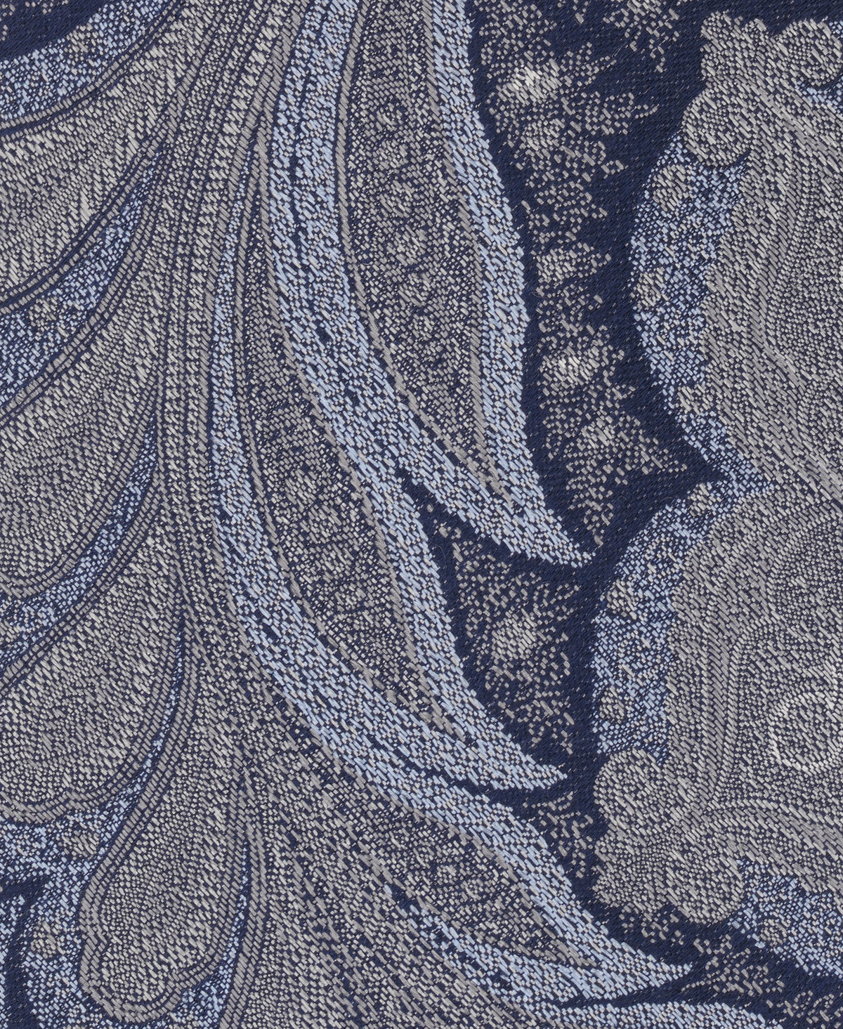 Grey Paisley Woven Silk Tie