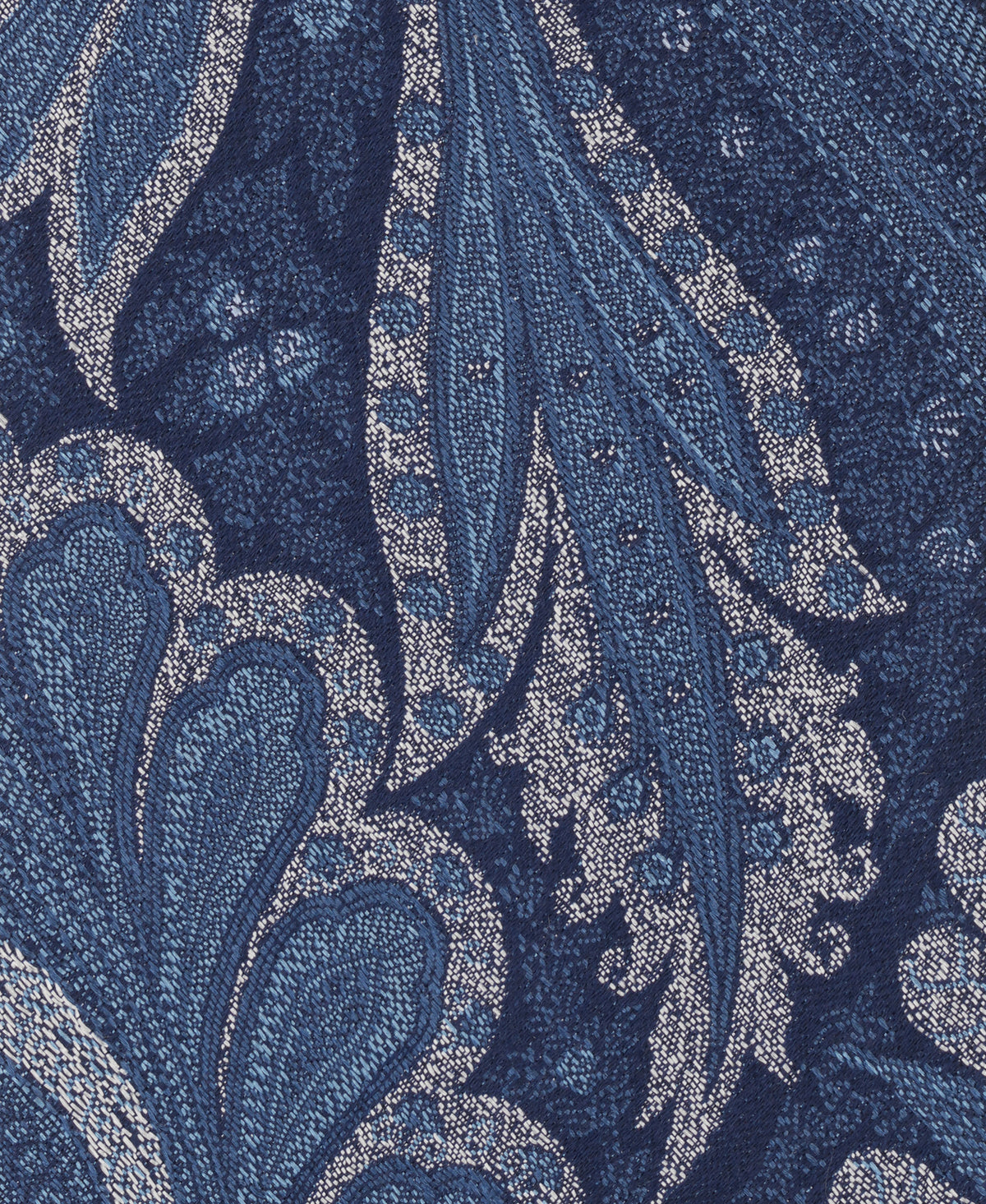 Navy Paisley Woven Silk Tie