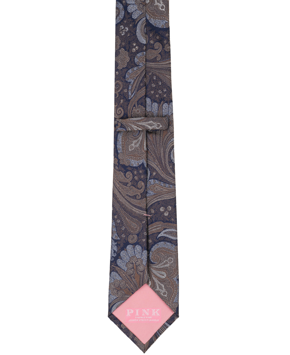 Taupe Paisley Woven Silk Tie