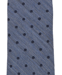 Blue Dot Woven Silk Tie