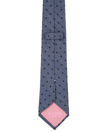 Blue Dot Woven Silk Tie