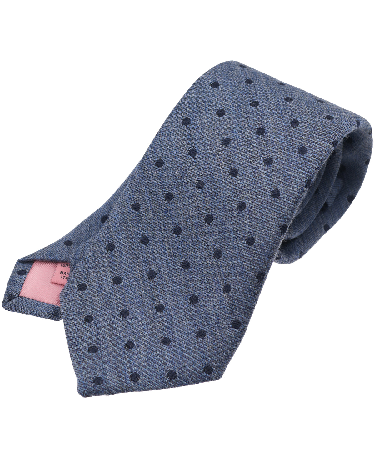 Blue Dot Woven Silk Tie