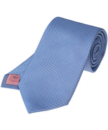 Blue Textured Woven Silk Tie