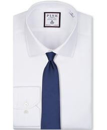 Navy Textured Woven Silk Tie