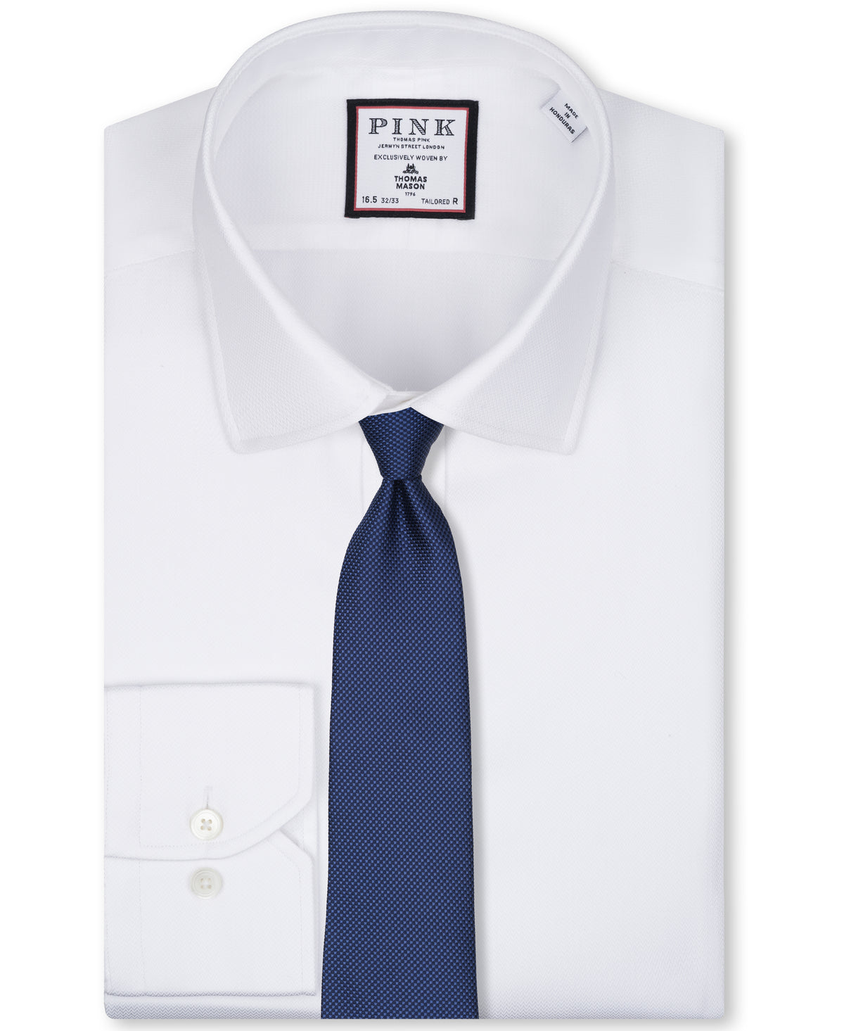 Navy Textured Woven Silk Tie
