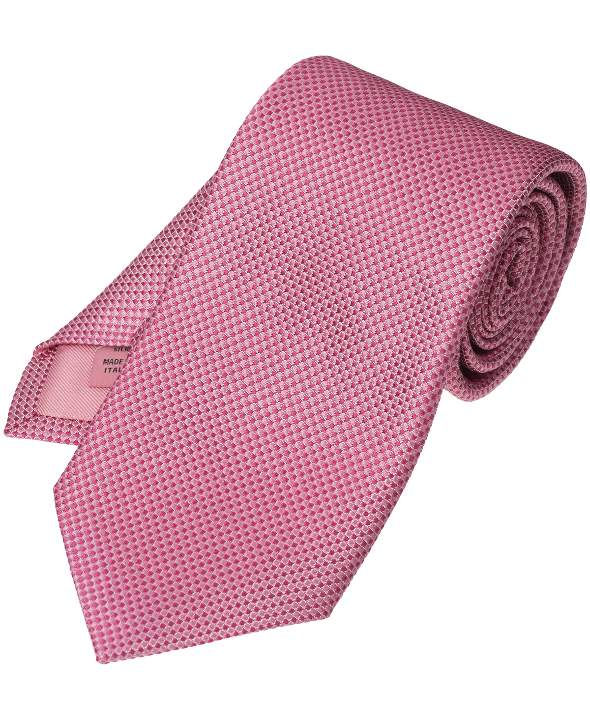 Pink Textured Woven Silk Tie
