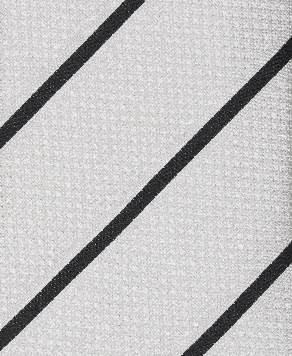Grey Striped Woven Silk Tie
