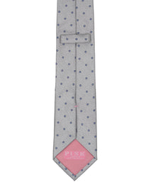Grey Dot Woven Silk Tie