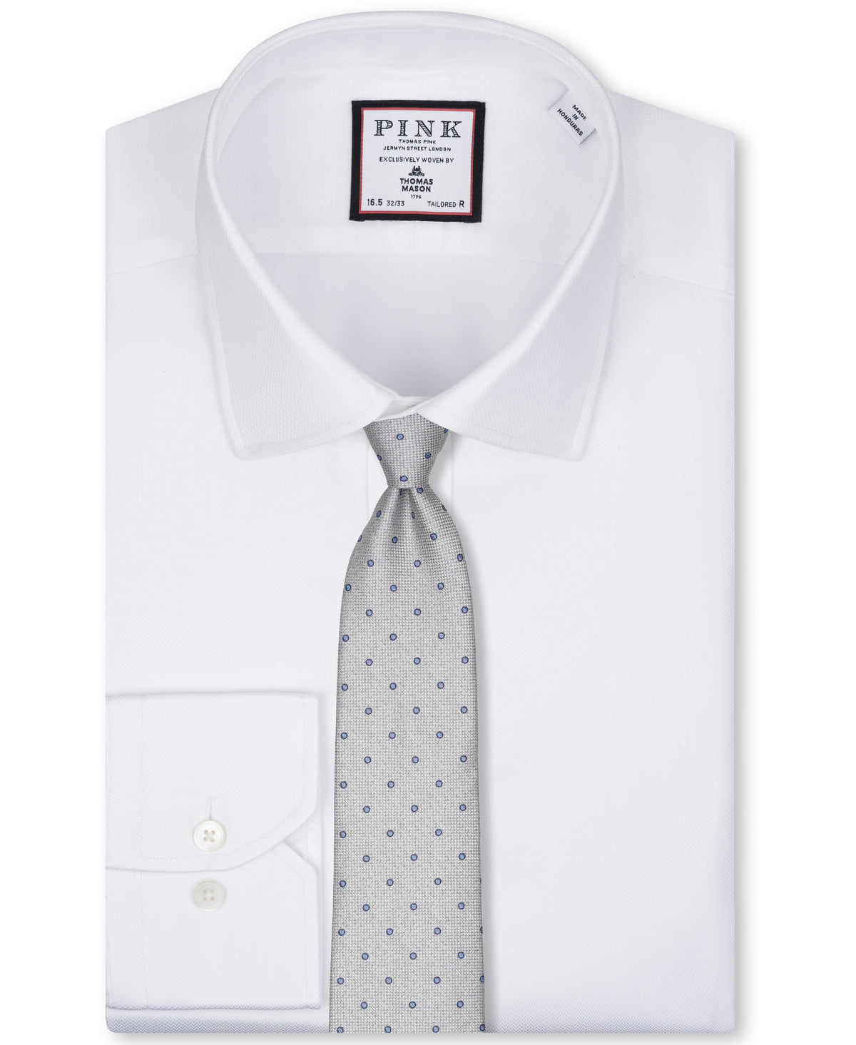 Grey Dot Woven Silk Tie