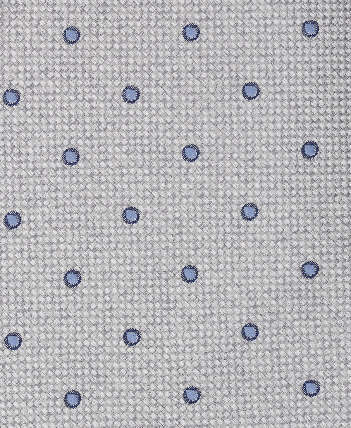 Grey Dot Woven Silk Tie