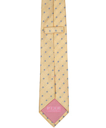 Yellow Dot Woven Silk Tie