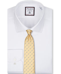 Yellow Dot Woven Silk Tie