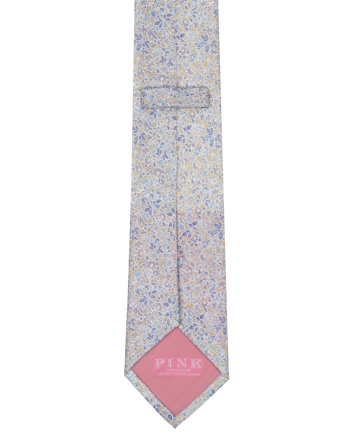 Ecru Floral Woven Silk Tie