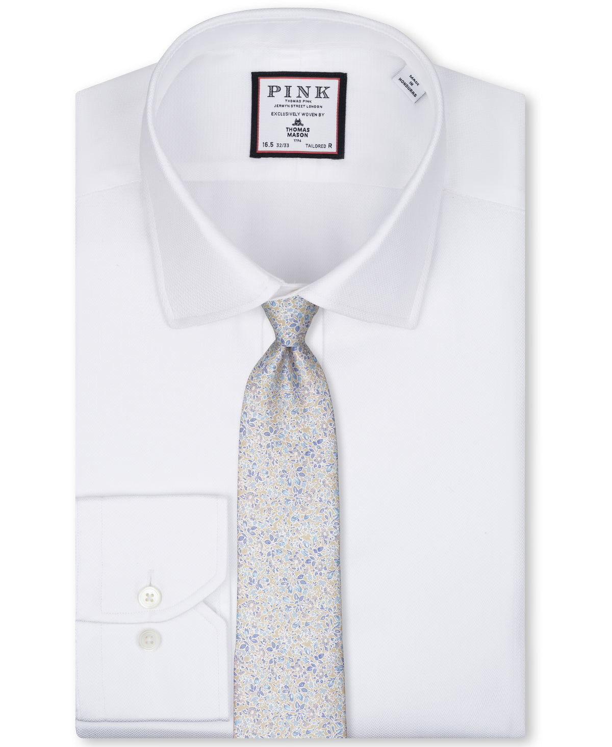 Ecru Floral Woven Silk Tie