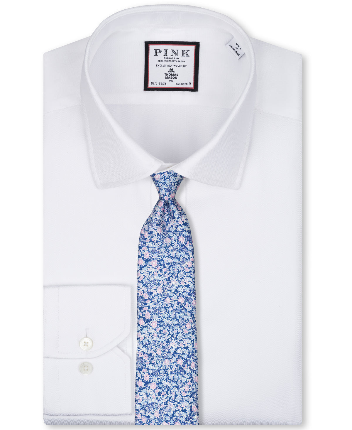 Navy Floral Woven Silk Tie