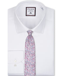 Pink Floral Woven Silk Tie