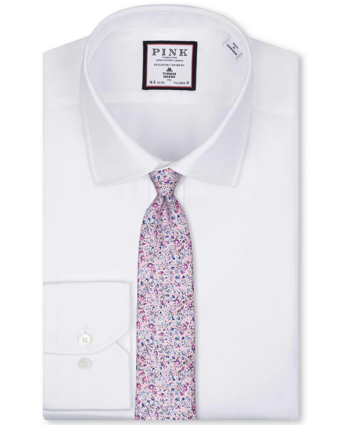 Pink Floral Woven Silk Tie