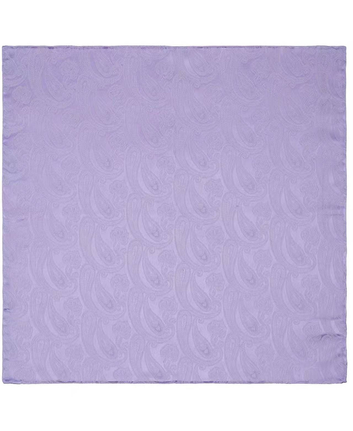 Purple Tonal Paisley Woven Silk Pocket Square