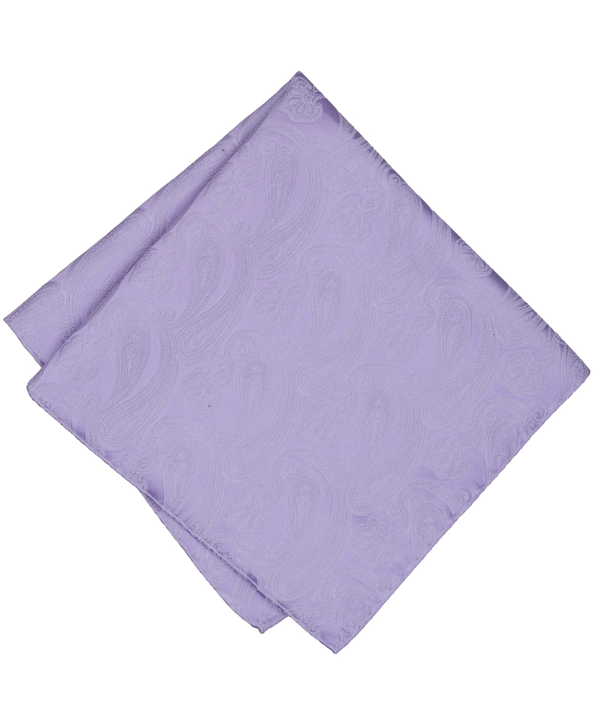 Purple Tonal Paisley Woven Silk Pocket Square