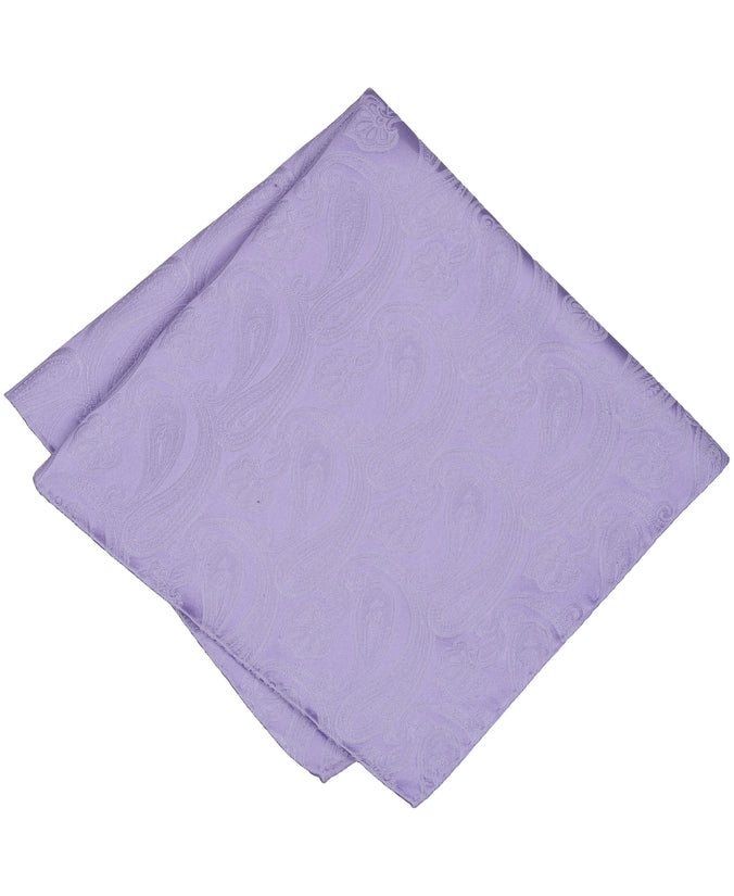 Purple Tonal Paisley Woven Silk Pocket Square