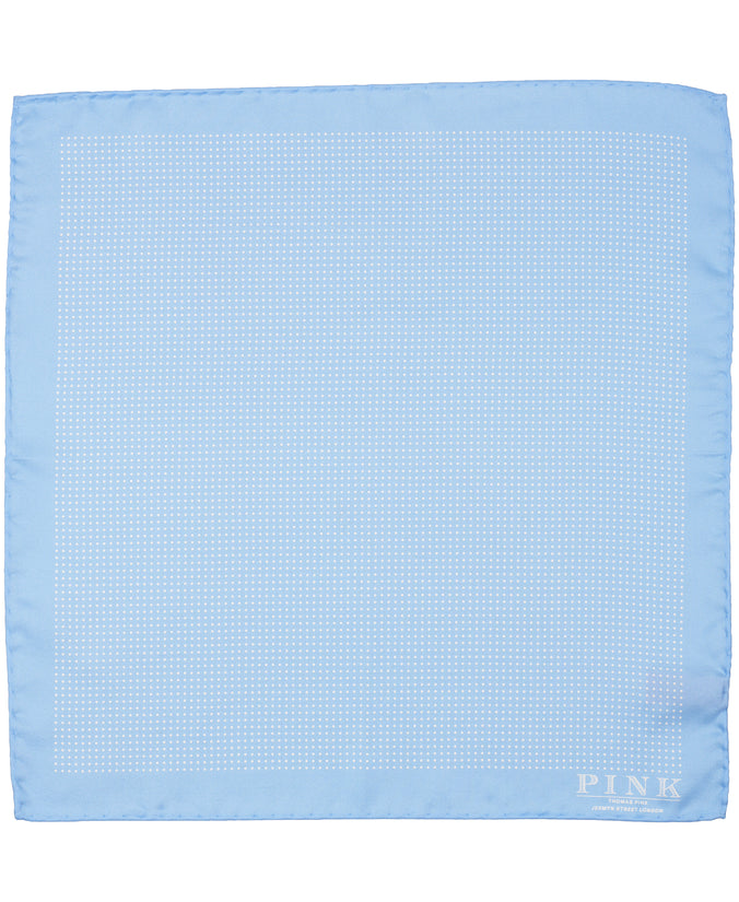 Blue Dot Woven Pocket Square