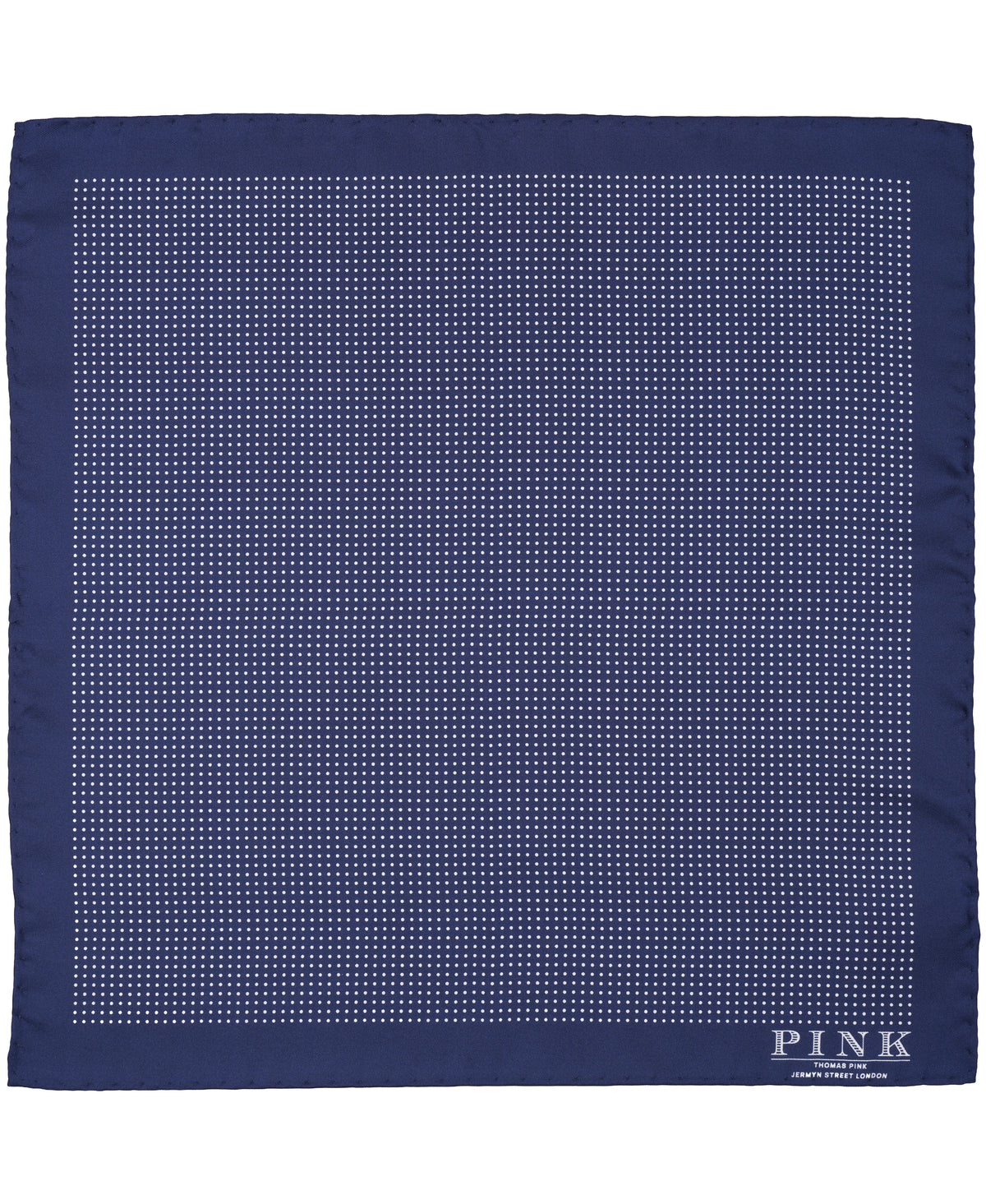 Navy Dot Woven Pocket Square