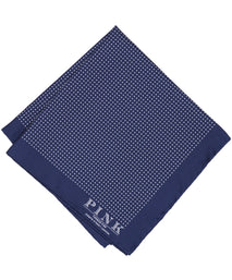 Navy Dot Woven Pocket Square