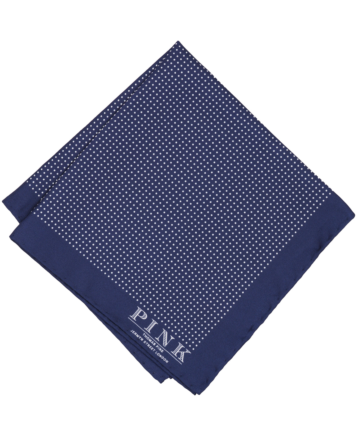 Navy Dot Woven Pocket Square