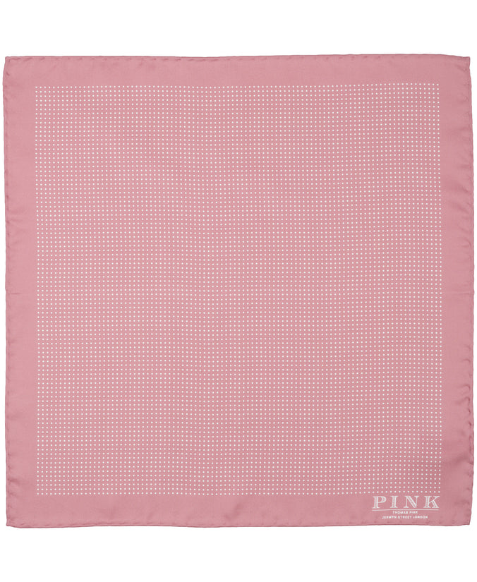 Pink Dot Woven Pocket Square